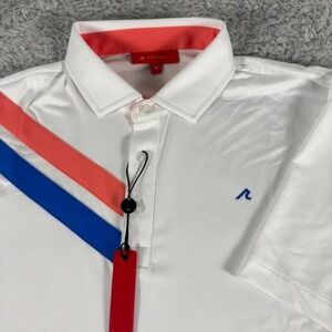 Redvanly Westin Polo Bright White Mens Medium R2506 Golf Shirt New